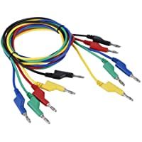 Cable Banana- Samfox Cable Conector Banana Juego de Cables de Prueba Conector Tipo Banana- Extensor Apilable de 4mm…